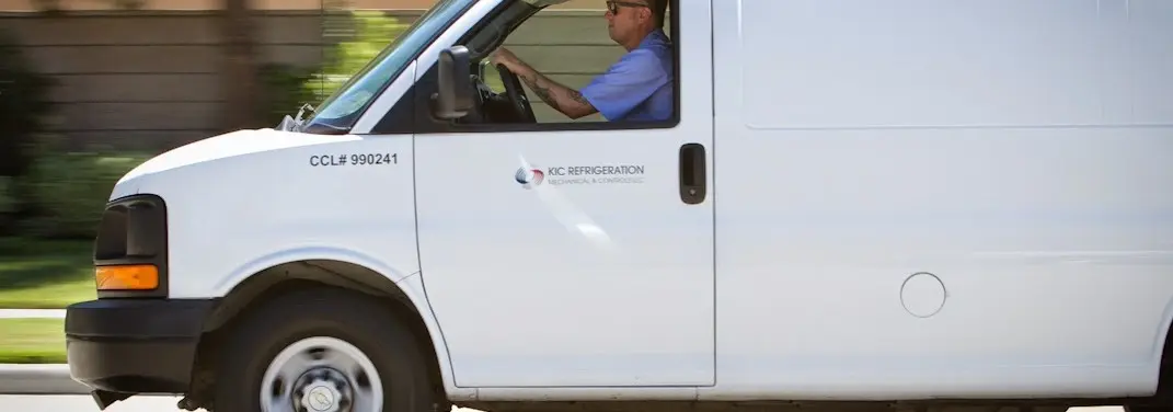 KIC Refrigeration service vehicle serving Huntley area